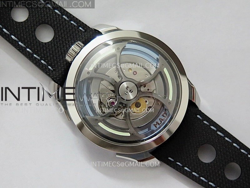 MB&F M.A.D.1.Blue SS K11F 1:1 Best Edition on Black Leather Strap Miyota 821A